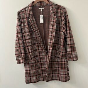 Maurices plaid print blazer XL